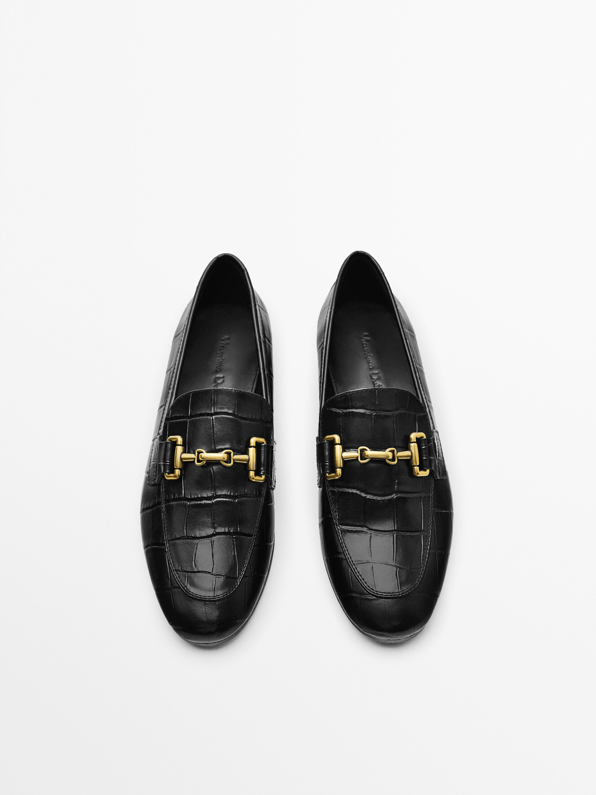 Mocassim em couro metalizado - PRETO