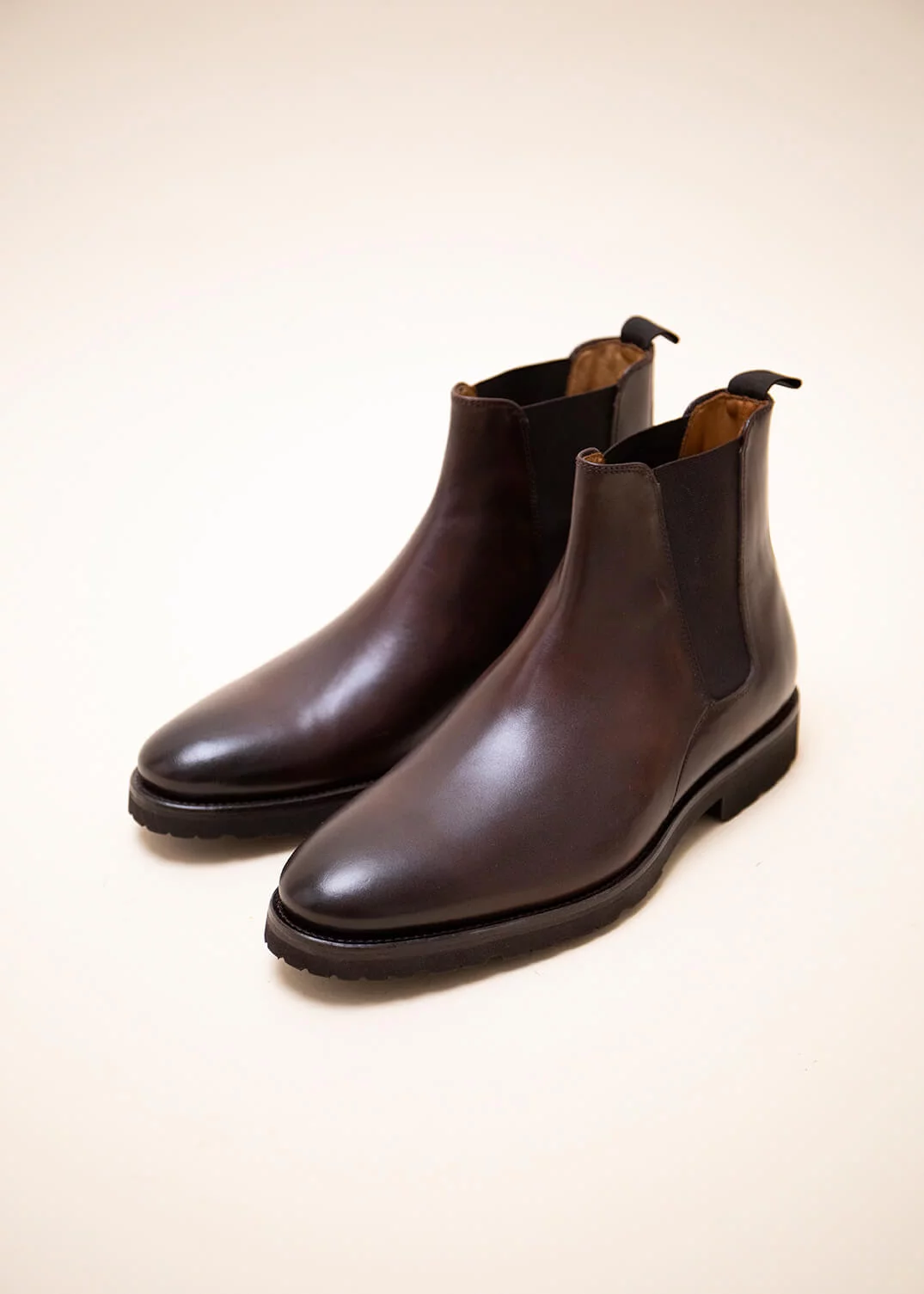 CHELSEA BOOTS PATRIZIO CUIR MARRON