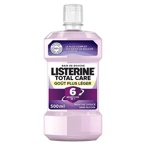 Listerine Bain de Bouche Total Care Goût Plus Léger Menthe Douce 500ml