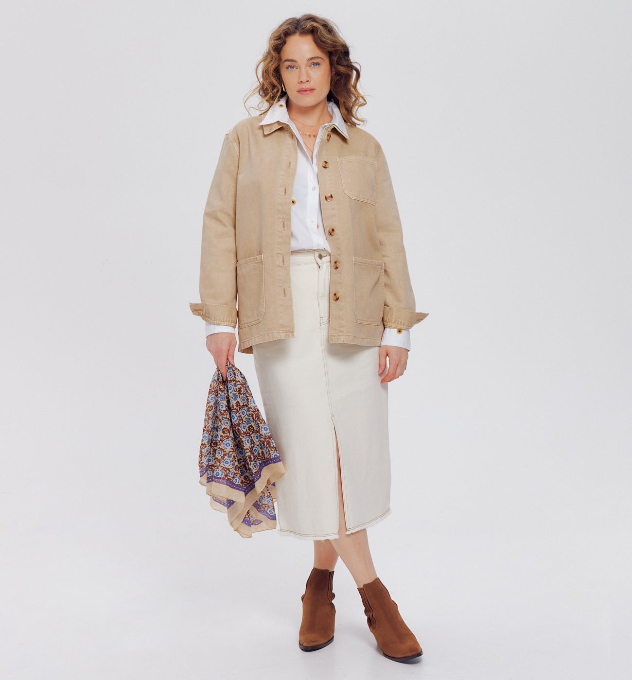 Veste surchemise ALMA - Ecru