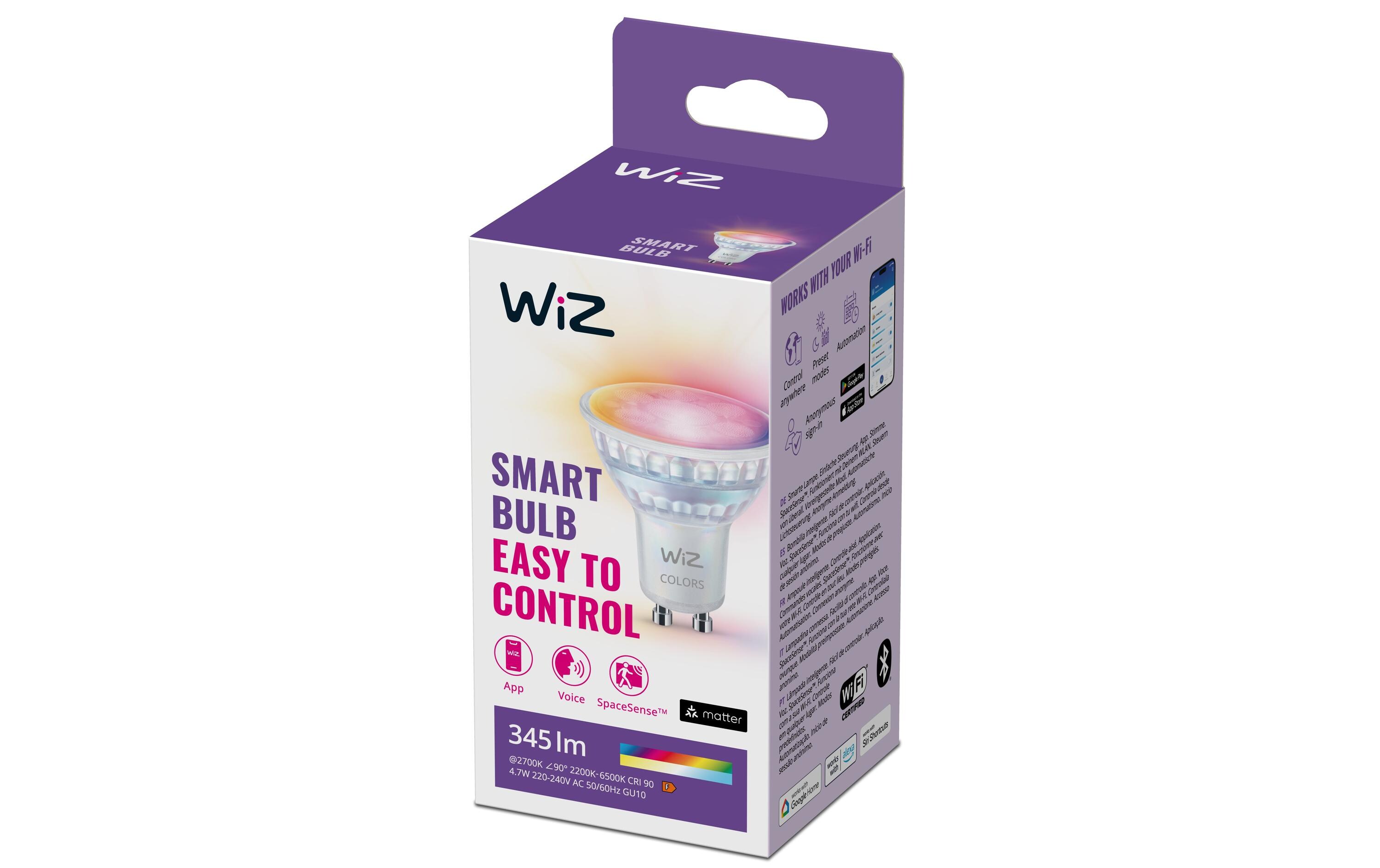 Leuchtmittel 4.9W (50W) GU10 MR16 Tunable White&ColorSmartes Leuchtmittel, steuerbar über Matter, WLAN