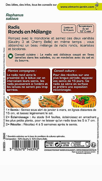 Graines de Radis Ronds en Mélange