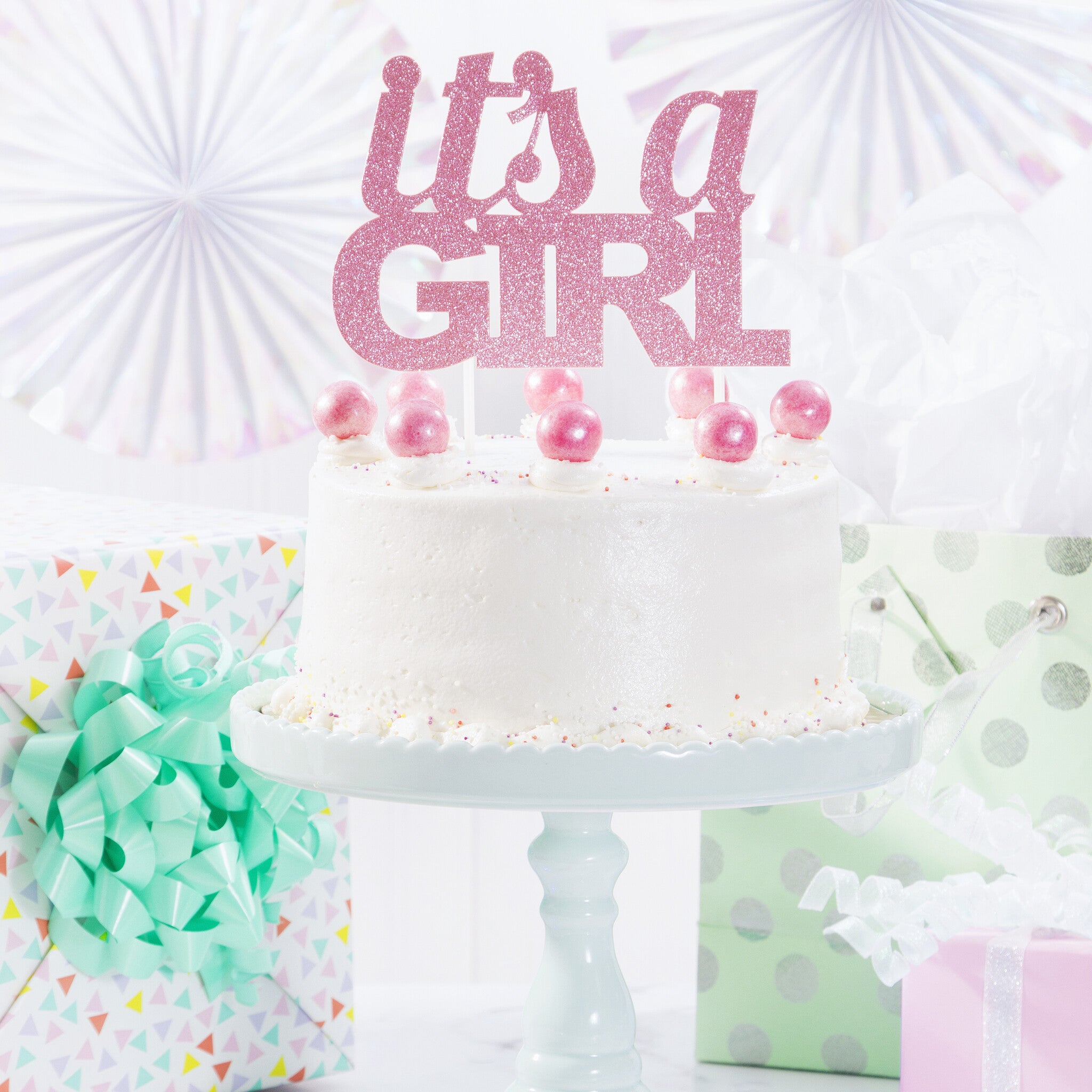 Roze Geboorte Taarttopper It'S A Girl