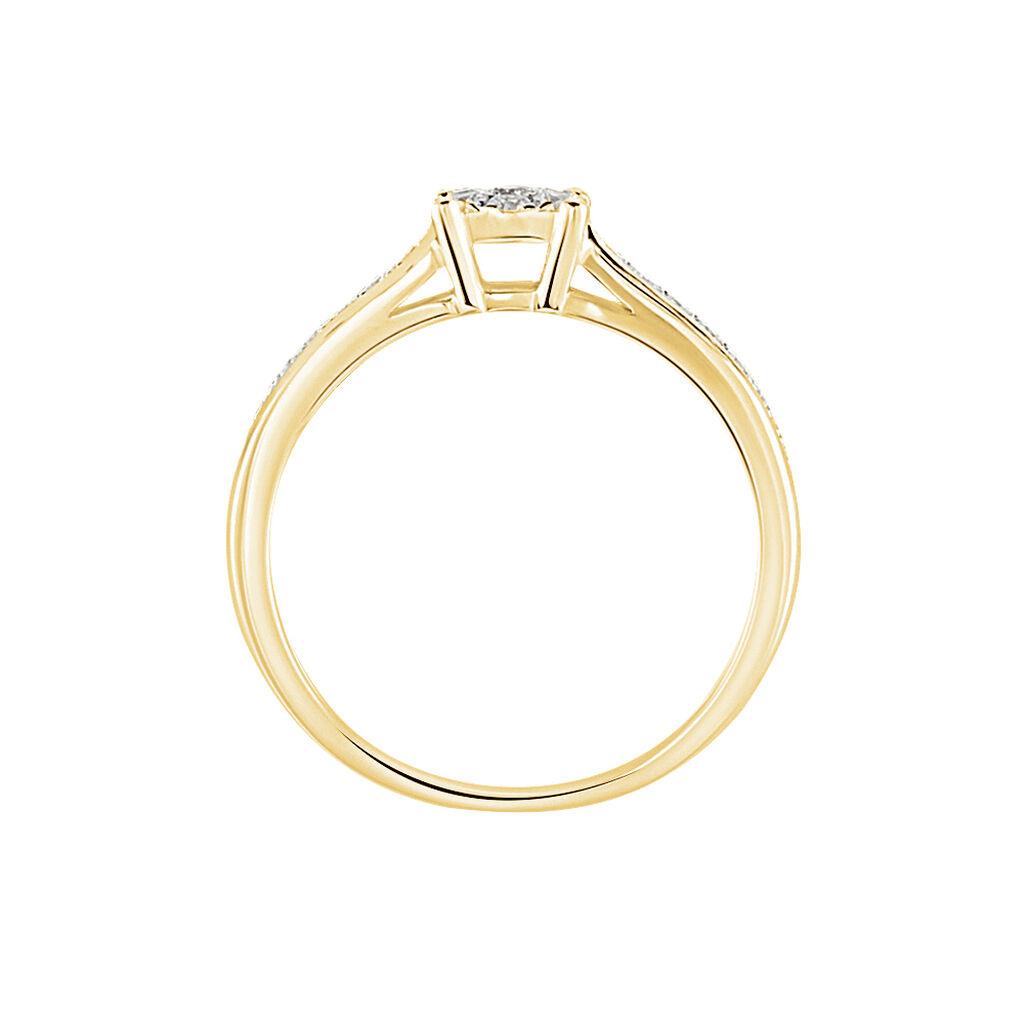 Bague Or Jaune Multi Pierres Diamants