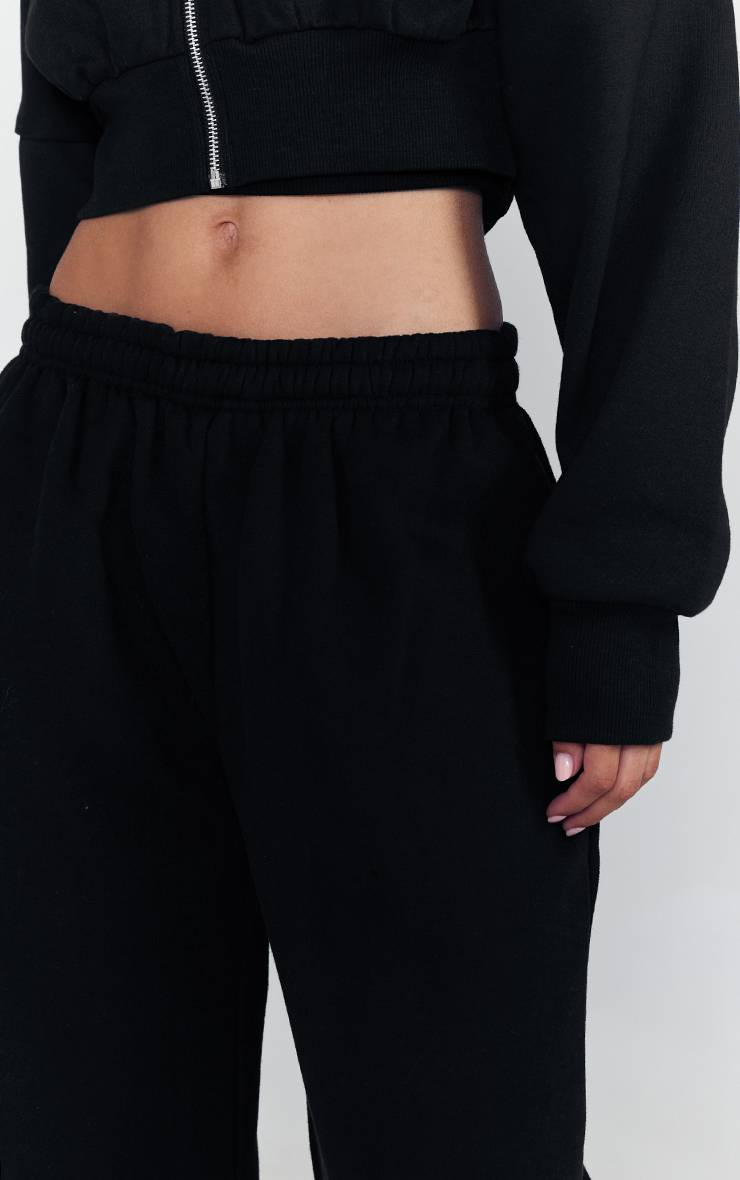 Noir Pantalon De Jogging À Jambe Droite
