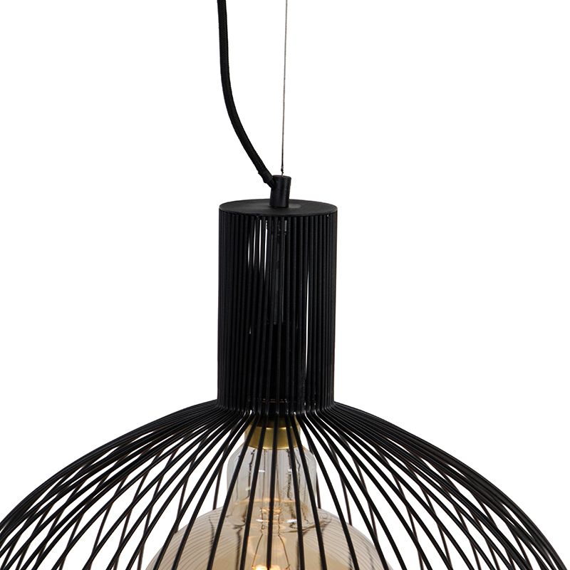 Design ronde hanglamp zwart 50 cm - Dos