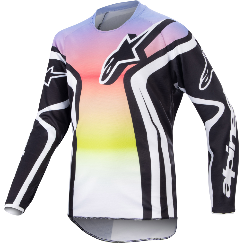 Alpinestars - Maillot enfant Youth Racer Semi Noir / Blanc / Multicolore