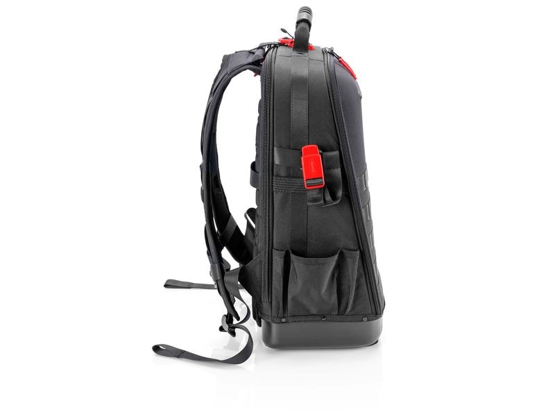 Knipex Werkzeugrucksack Modular X18, leer Werkzeugrucksack mit komplett aufklappbarer Vorder- und Rückseite