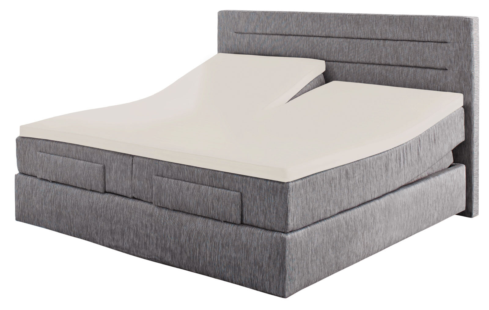 Vario Split-Topper-Spannbetttuch 180/200 x 200/220 cm ecru