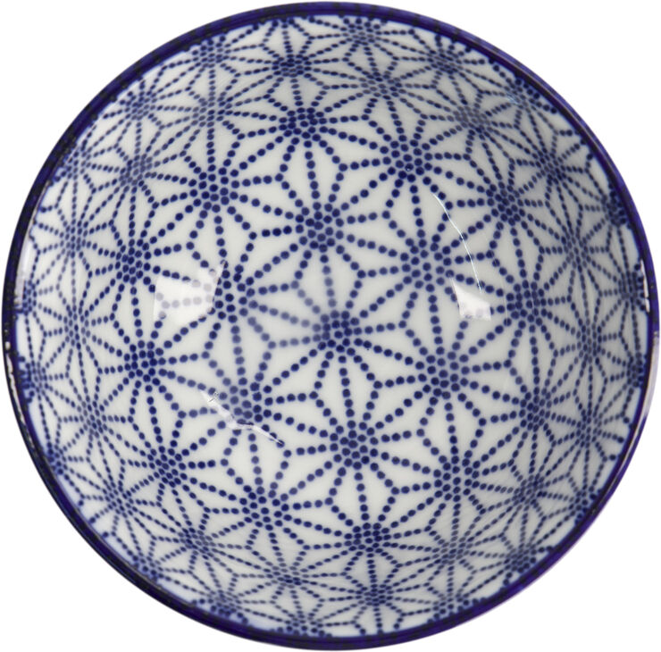 Tokyo Design Studio Nippon Blue Rice Bowl 12x6. 4cm Star TN-01/F 6/96 Blue/white
