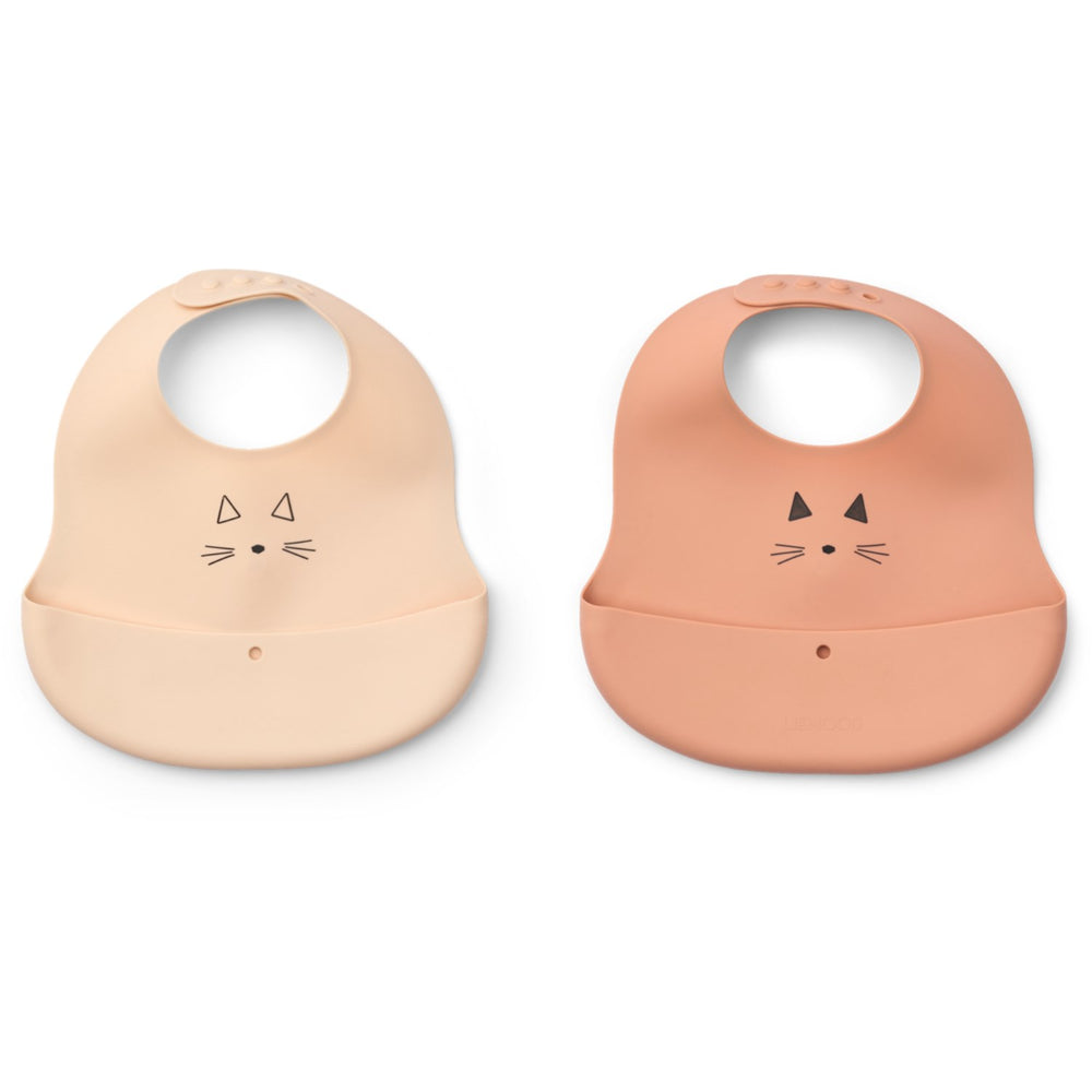 Køb LIEWOOD Cat Appleblossom / Tuscany Rose Ember Printed Hagesmæk 2-pack