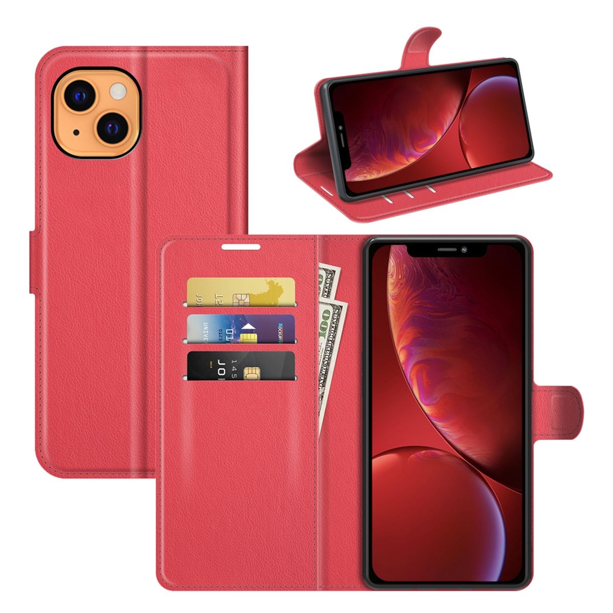 Hülle Handy Schutz für Apple IPhone 13 Case Cover Tasche Etuis Bumper Rot Neu