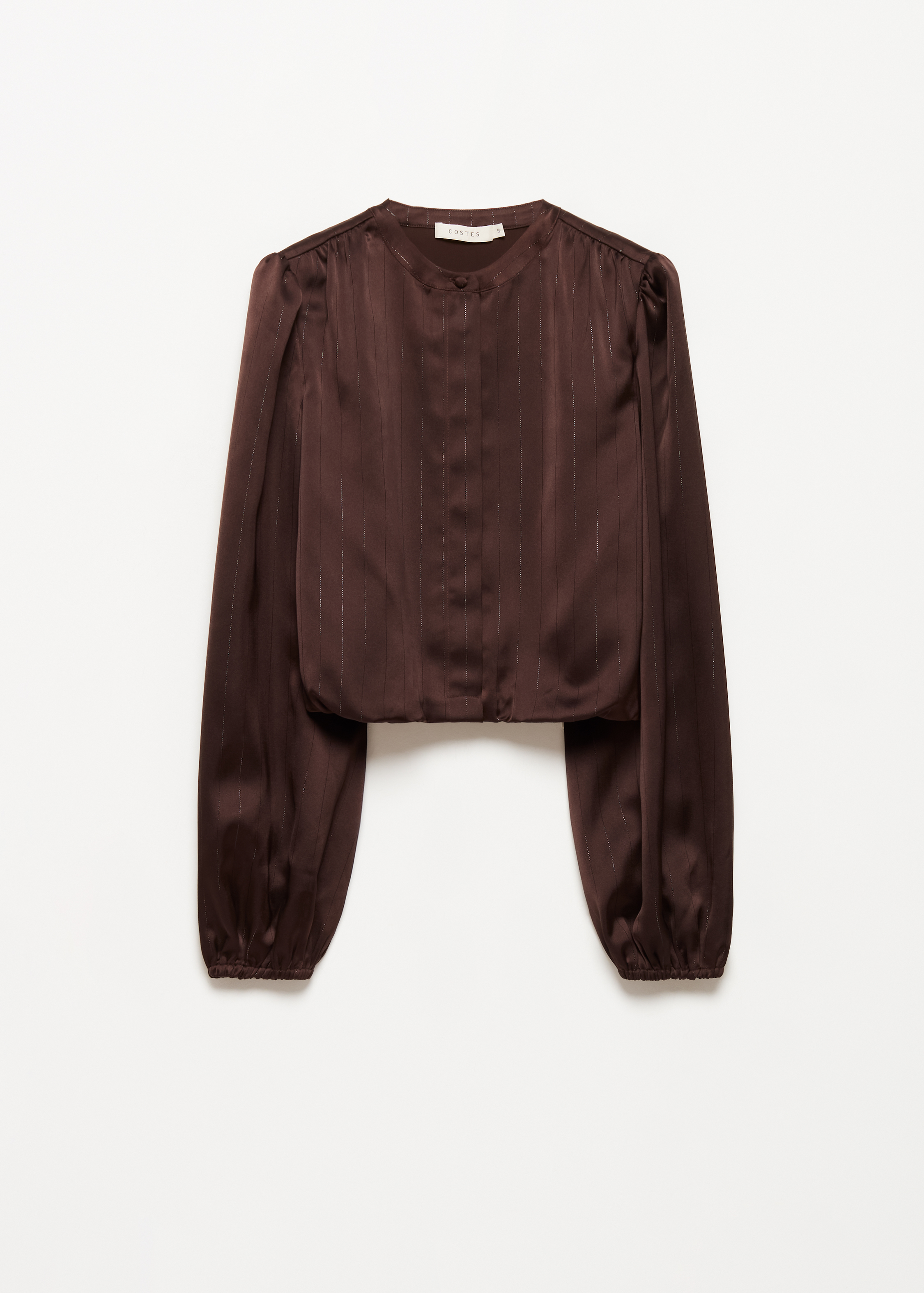 Satijnen blouse cropped