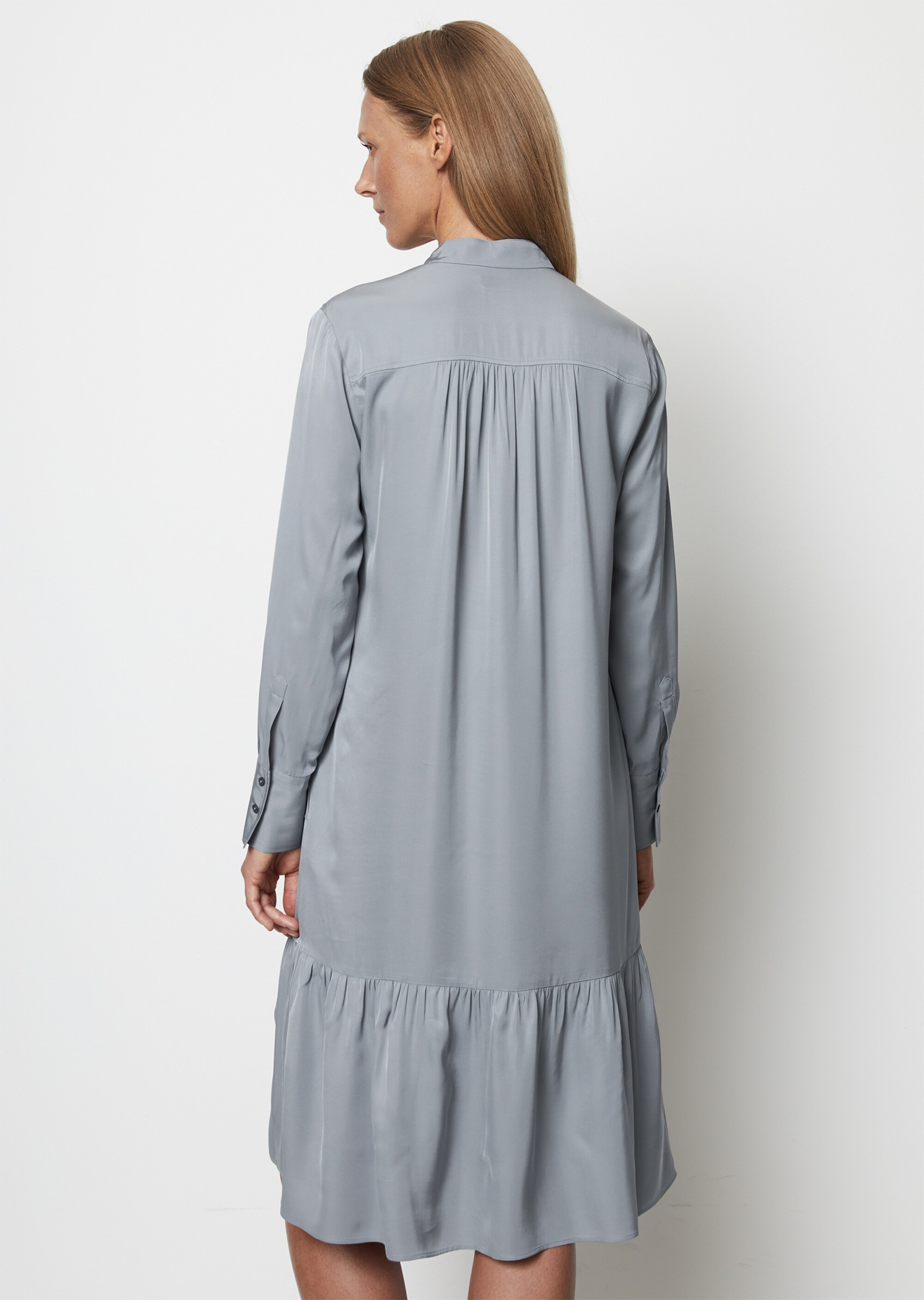 Kaskadenkleid relaxedaus Viskose-Twill