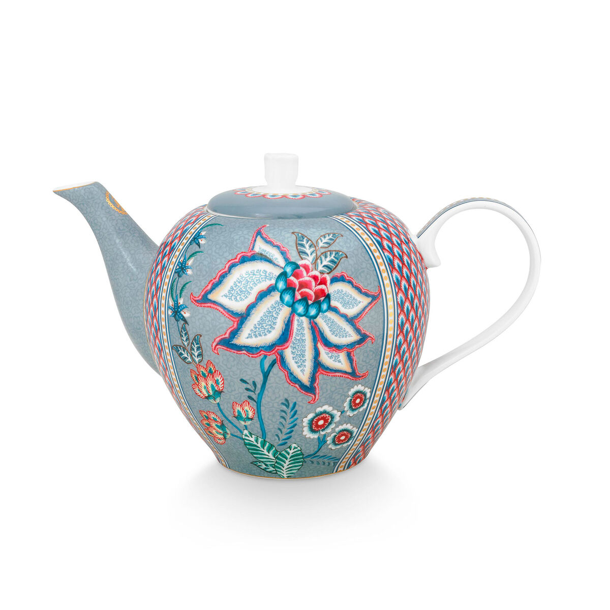 PIP Studio Flower Festival tekanne 1,6 liter, blå