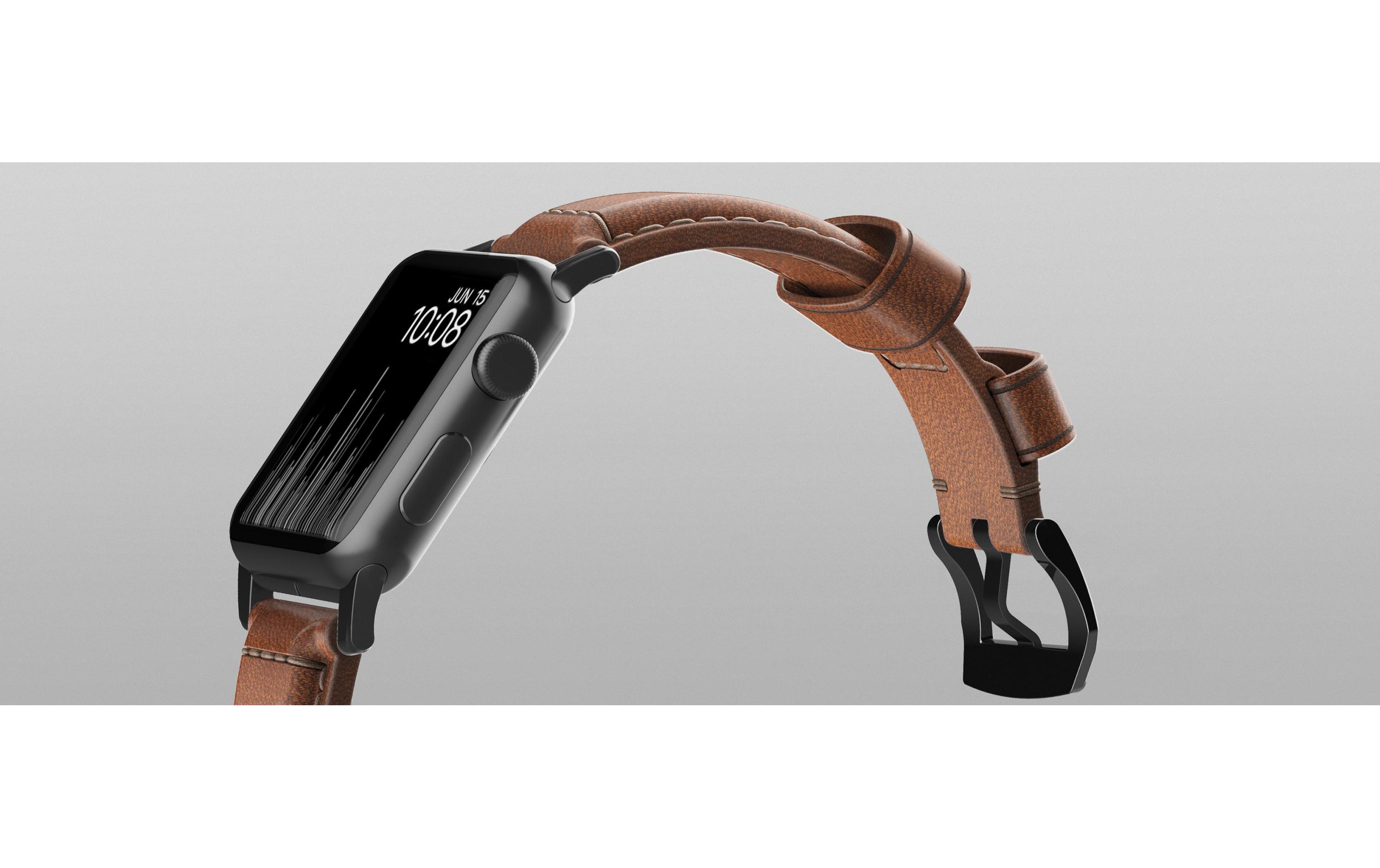 Lederarmband Traditional Strap Apple Watch Braun/SchwarzPremium-Lederarmband für die Apple Watch