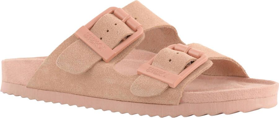 Colors of California suède slippers lichtroze