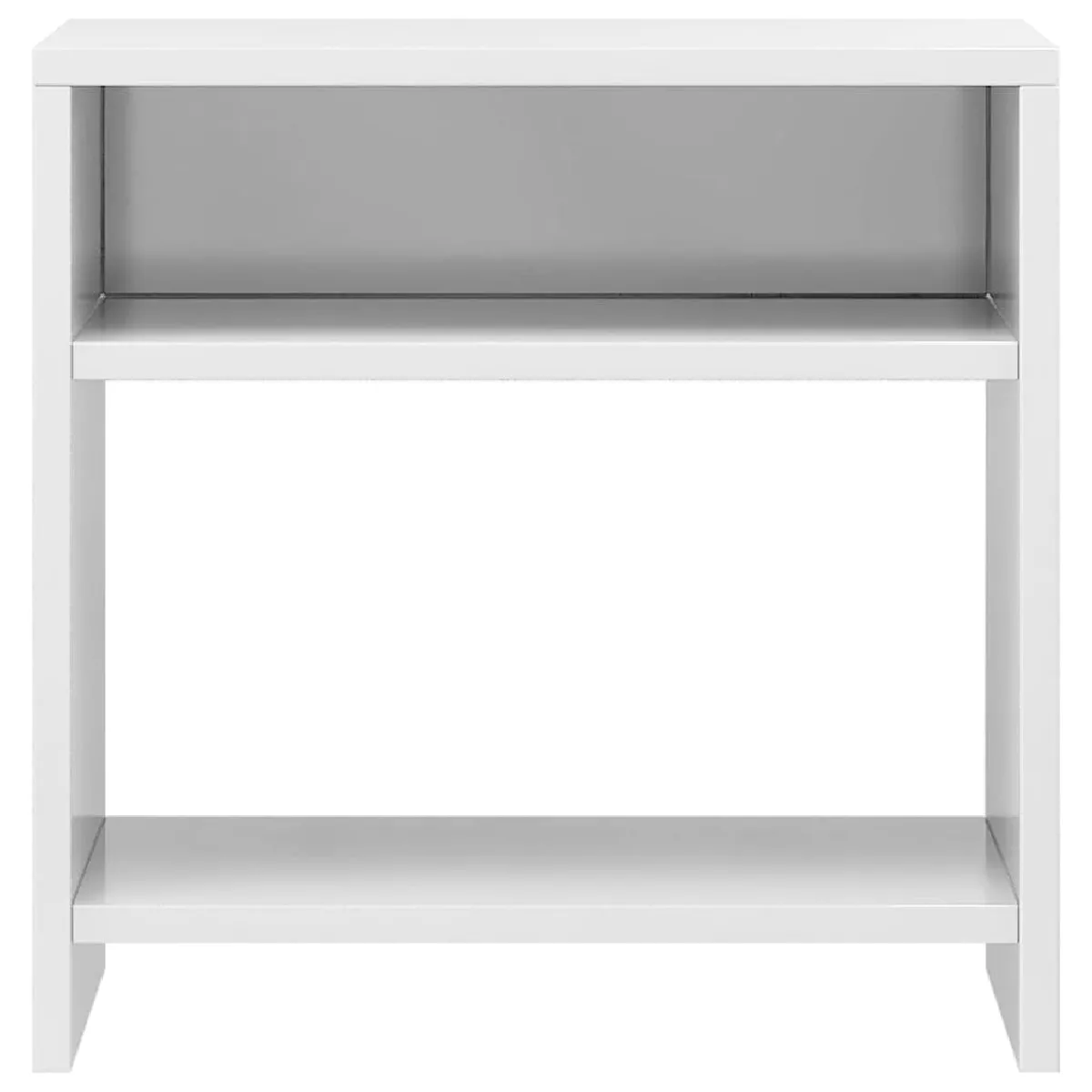 VIDAXL Table de Chevet Blanc Brillant