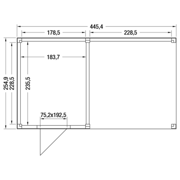 Tuinhuis Douglas 445x255cm