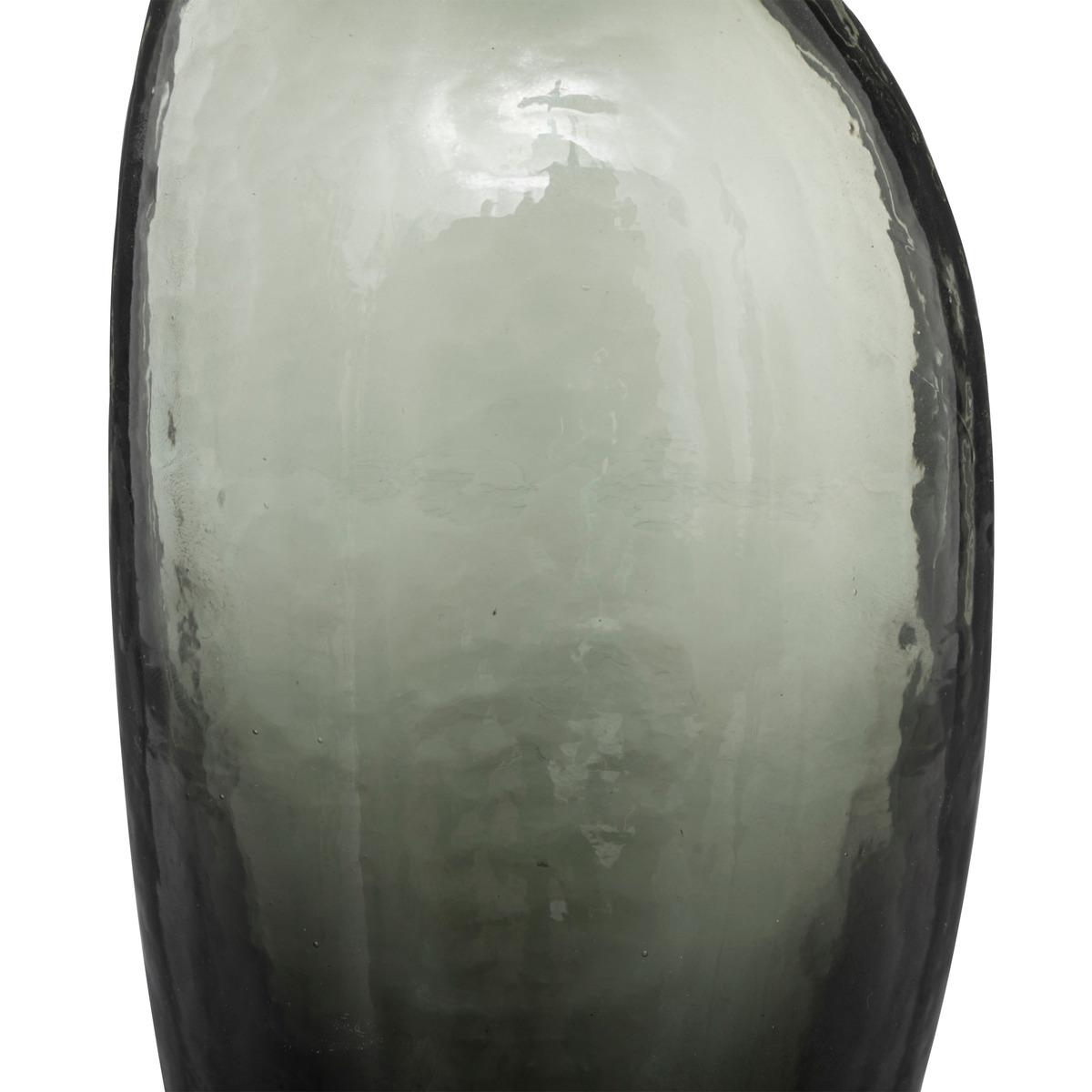 SOLIFLORE IRREGULIER VERRE GRIS H.20CM