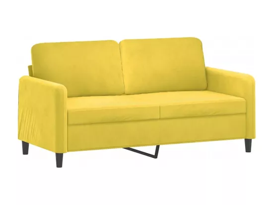 Ensemble de canapés 3 pièces jaune velours