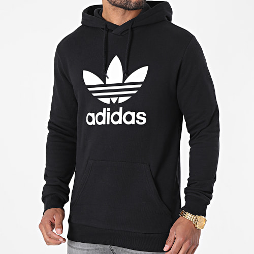 Sweat Capuche Trefoil H06667 Noir