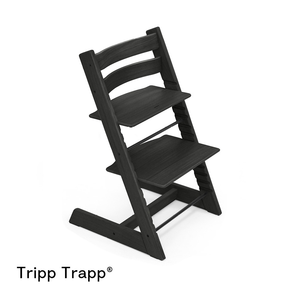 Stokke Tripp Trapp Oak Kinderstoel zwart - Prénatal