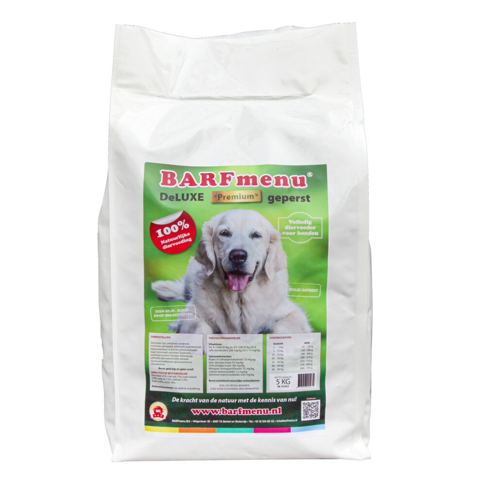 BARFmenuHondenvoer Droog Deluxe Premium Geperst 5 kg