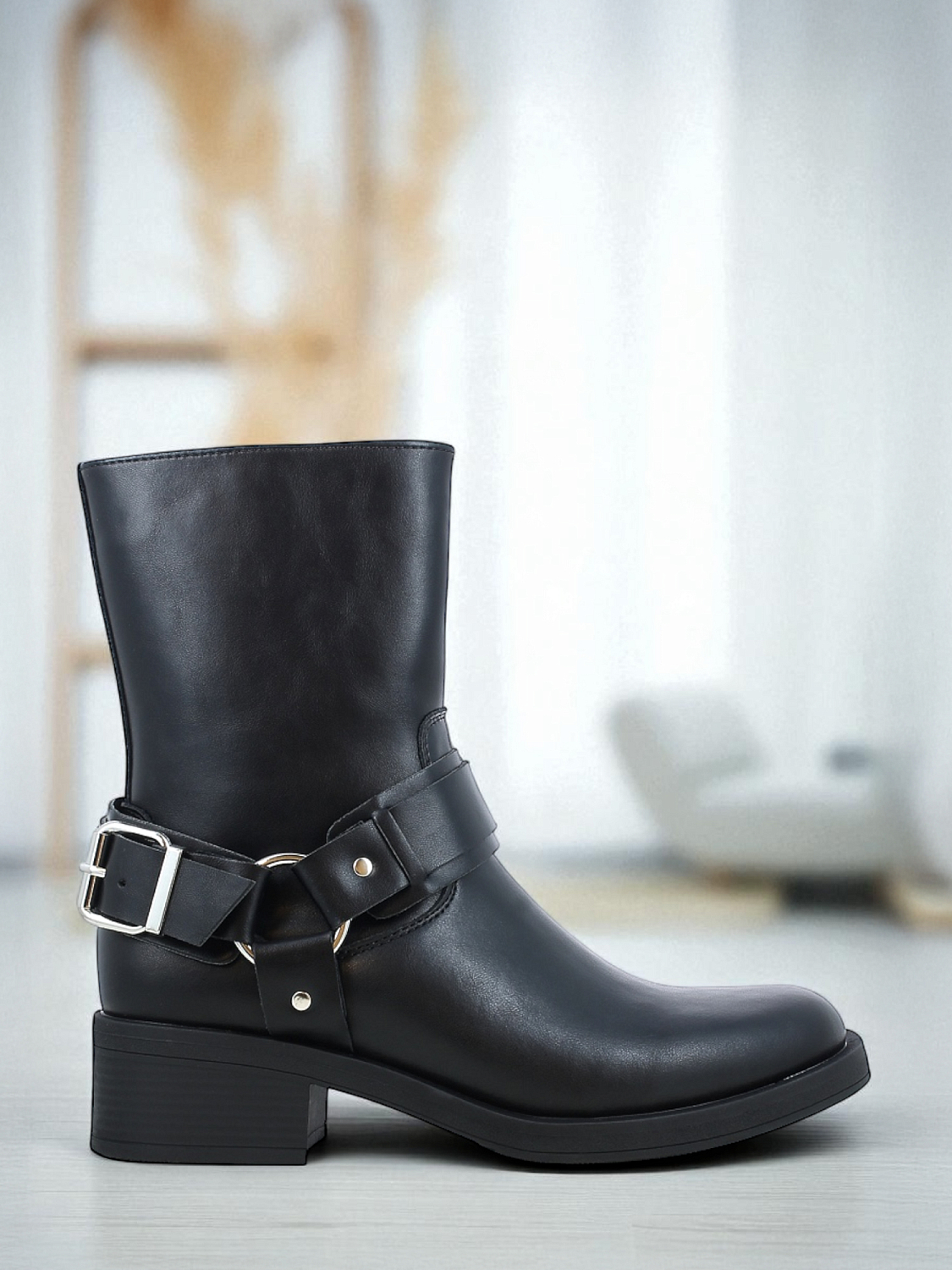 Duffy Rivoli Biker Boots Leather