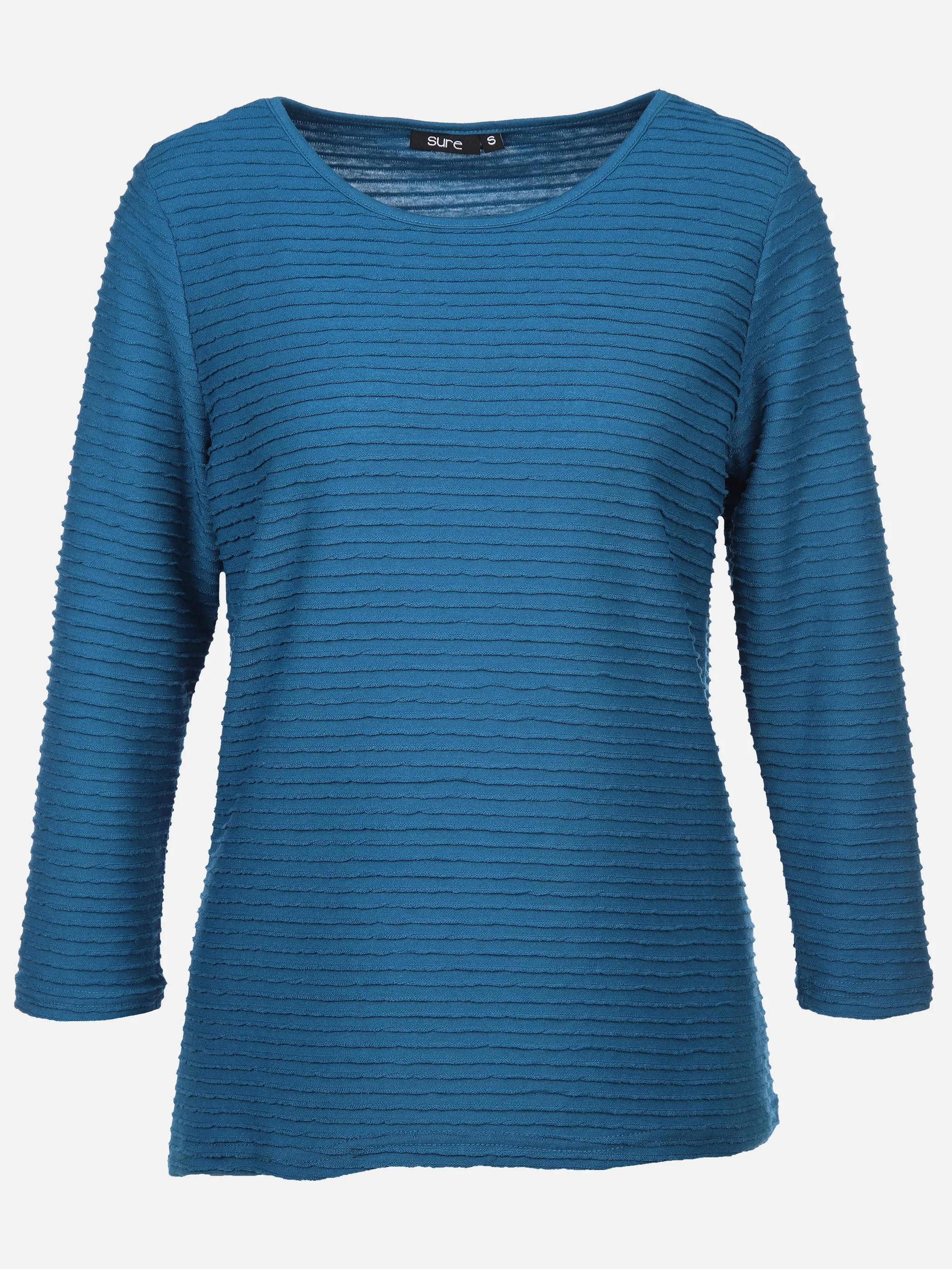 Damen Strukturshirt mit 3/4 Ärmel