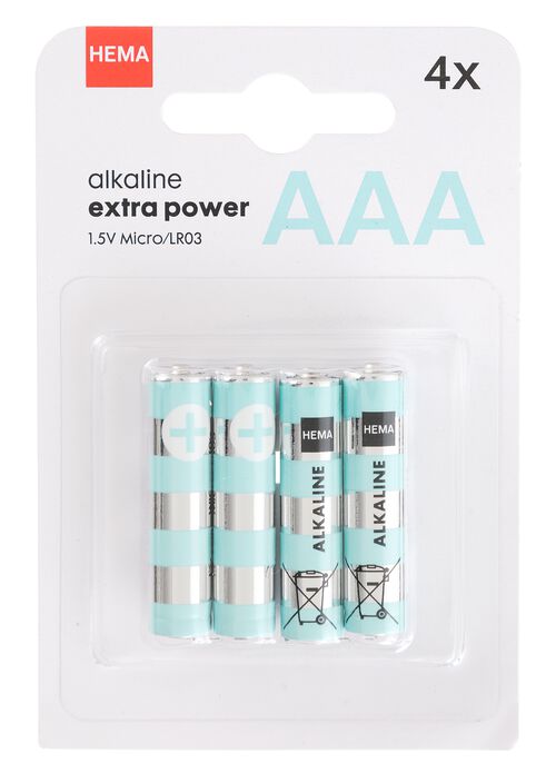 4 piles alcalines AAA extra power