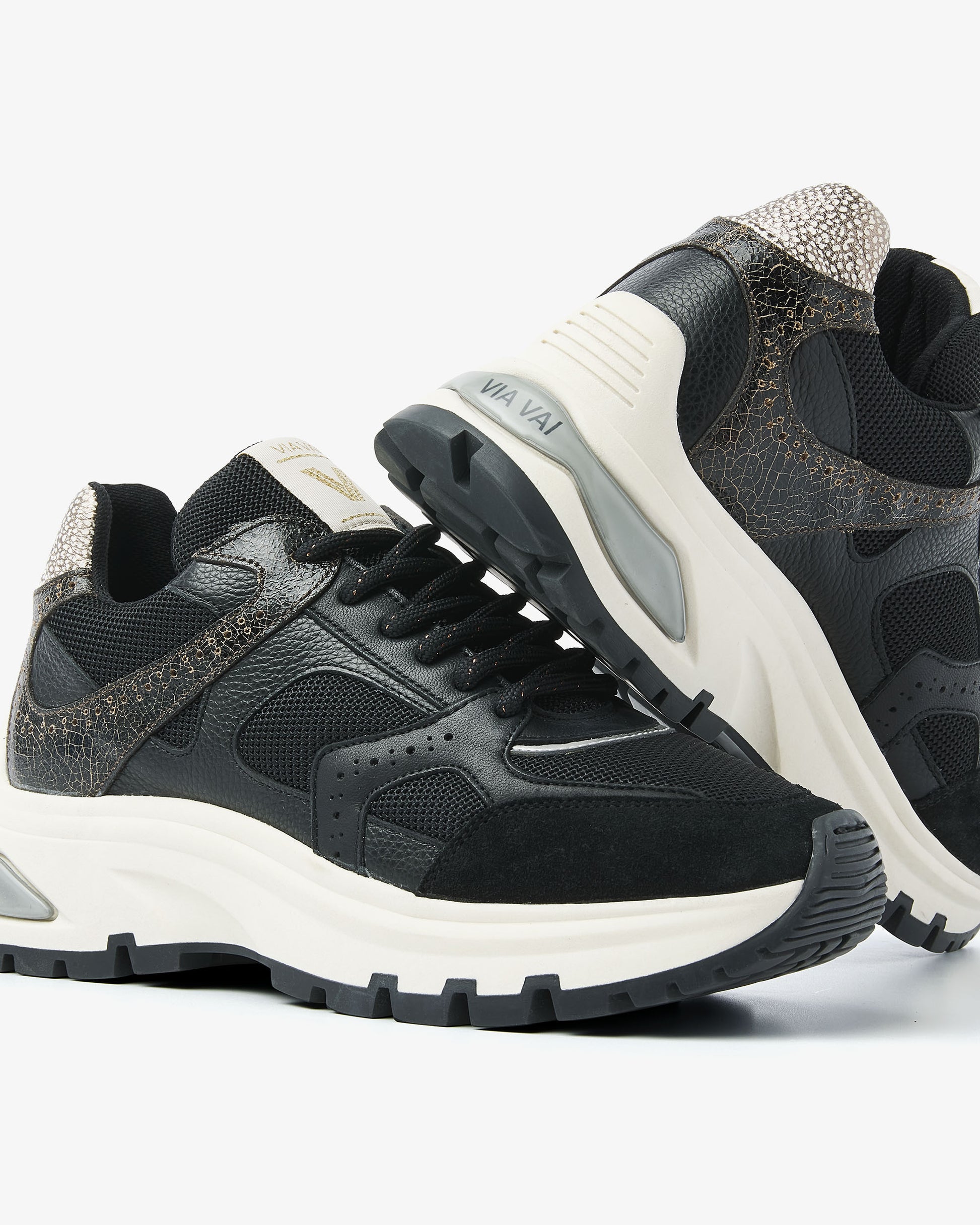 VIA VAI zwarte dames sneakers Liz Curtis