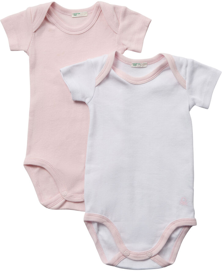 United Colors of Benetton 2-pak bodysuit Hvid
