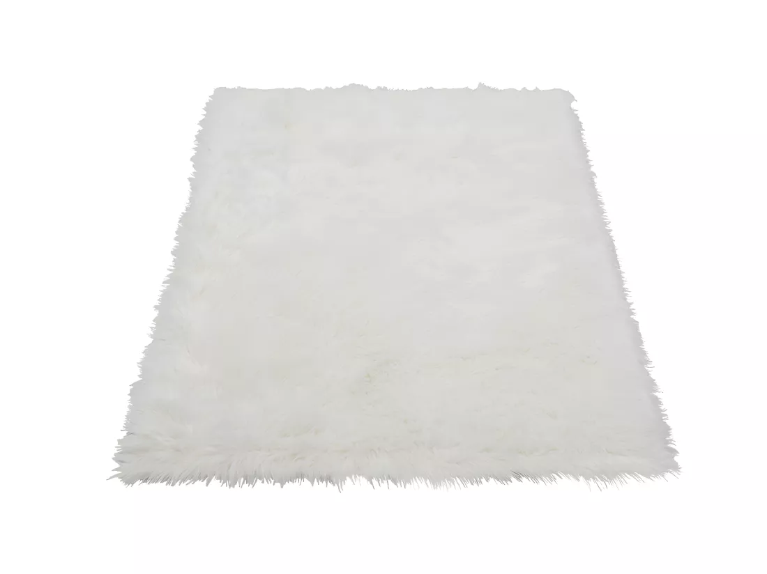 Tapis imitation peau de mouton SHEEP - 120 x 170 cm - blanc