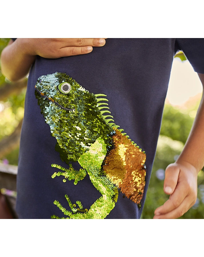 T-Shirt CULLEN IGUANA in navy