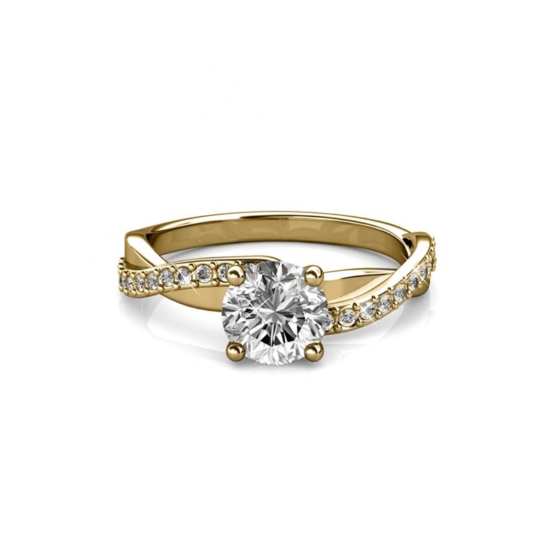 Bague Eleanor - Doré et Cristal