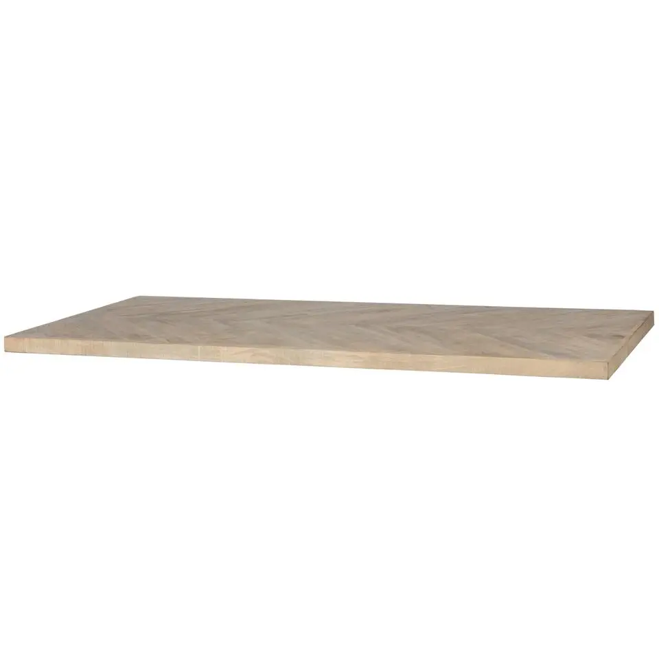 WOOOD Tablo Tafelblad Visgraat - Mango - White Wash - 5, 5x180X90