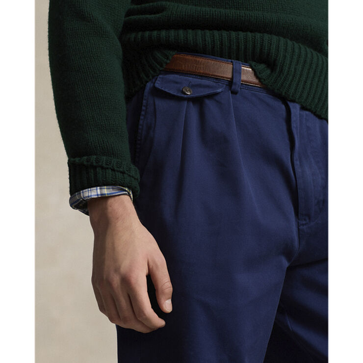 Polo Ralph Lauren 30/2 TWILL-WHITMAN PLEATED CHNO Blå