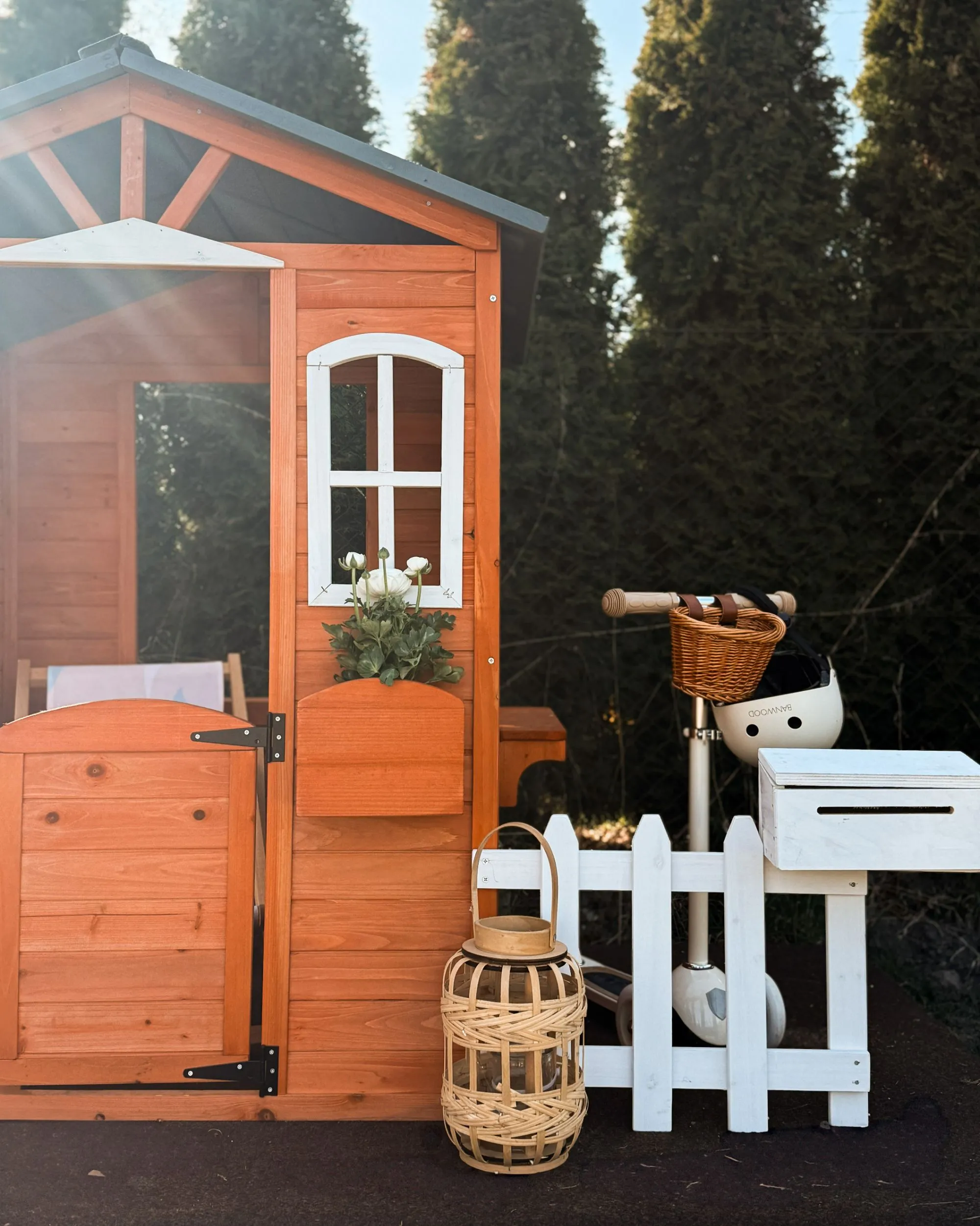 Tuin speelhuisje AMPELIKO Dennenhout Bruin