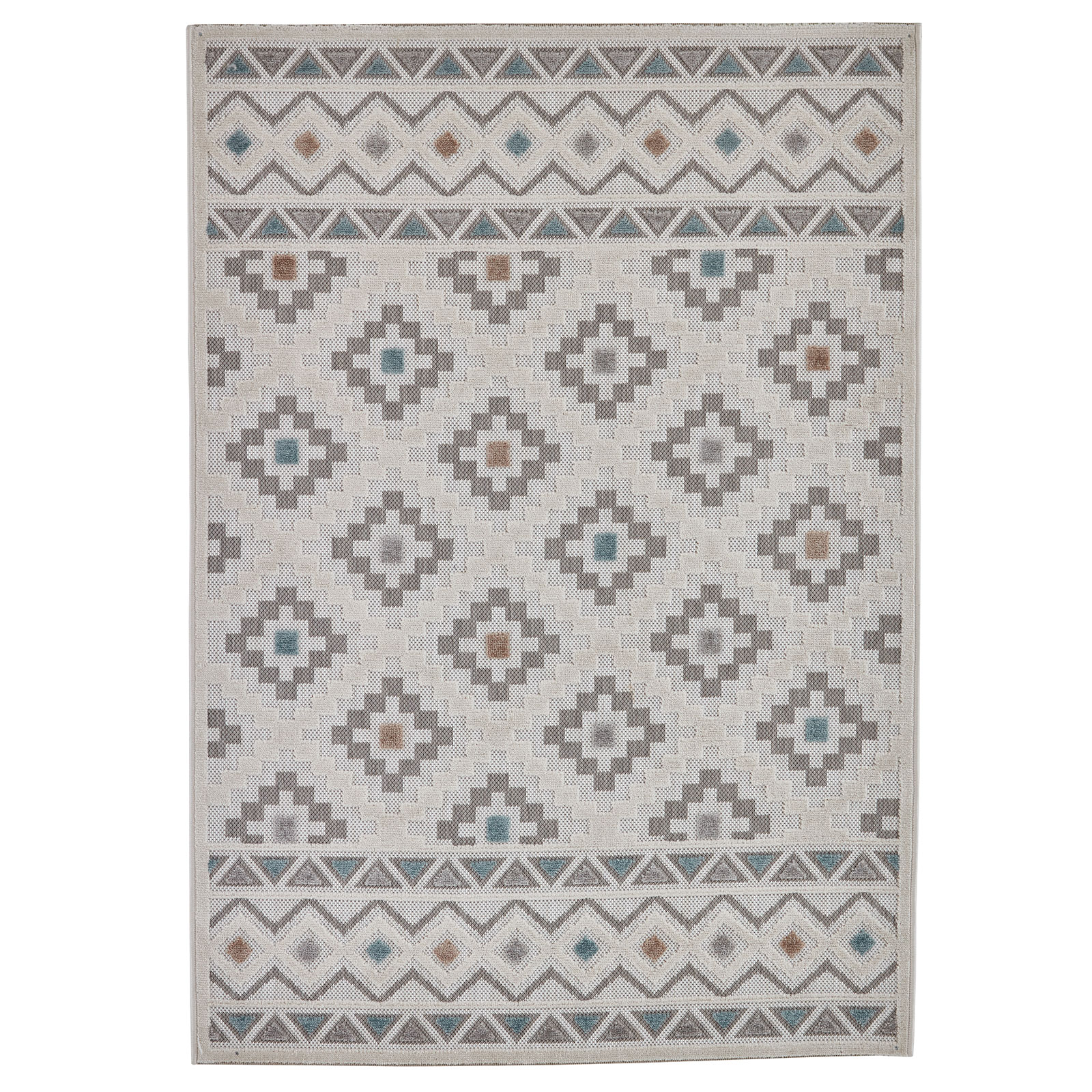 Teppich - grau-multicolor - 80x150 cm