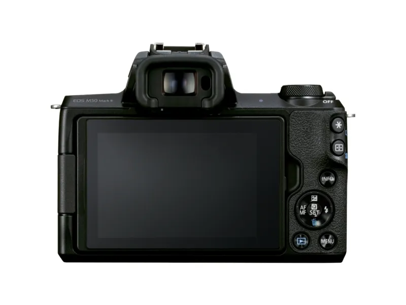 Canon EOS M50 Mark II - Digitalkamera - spejlløst - 24.1 MP - APS-C - 4K / 24 fps - 3x optisk zoom EF-M 15-45 mm IS STM og 55-200 mm IS STM objektiver - Wi-Fi, Bluetooth - sort