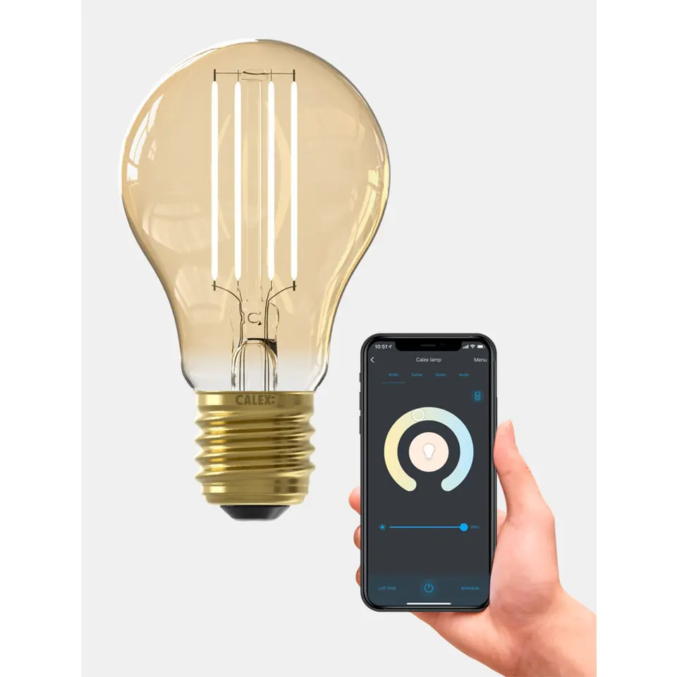 Calex Smart LED-standaardlamp - goudkleurig - 7W