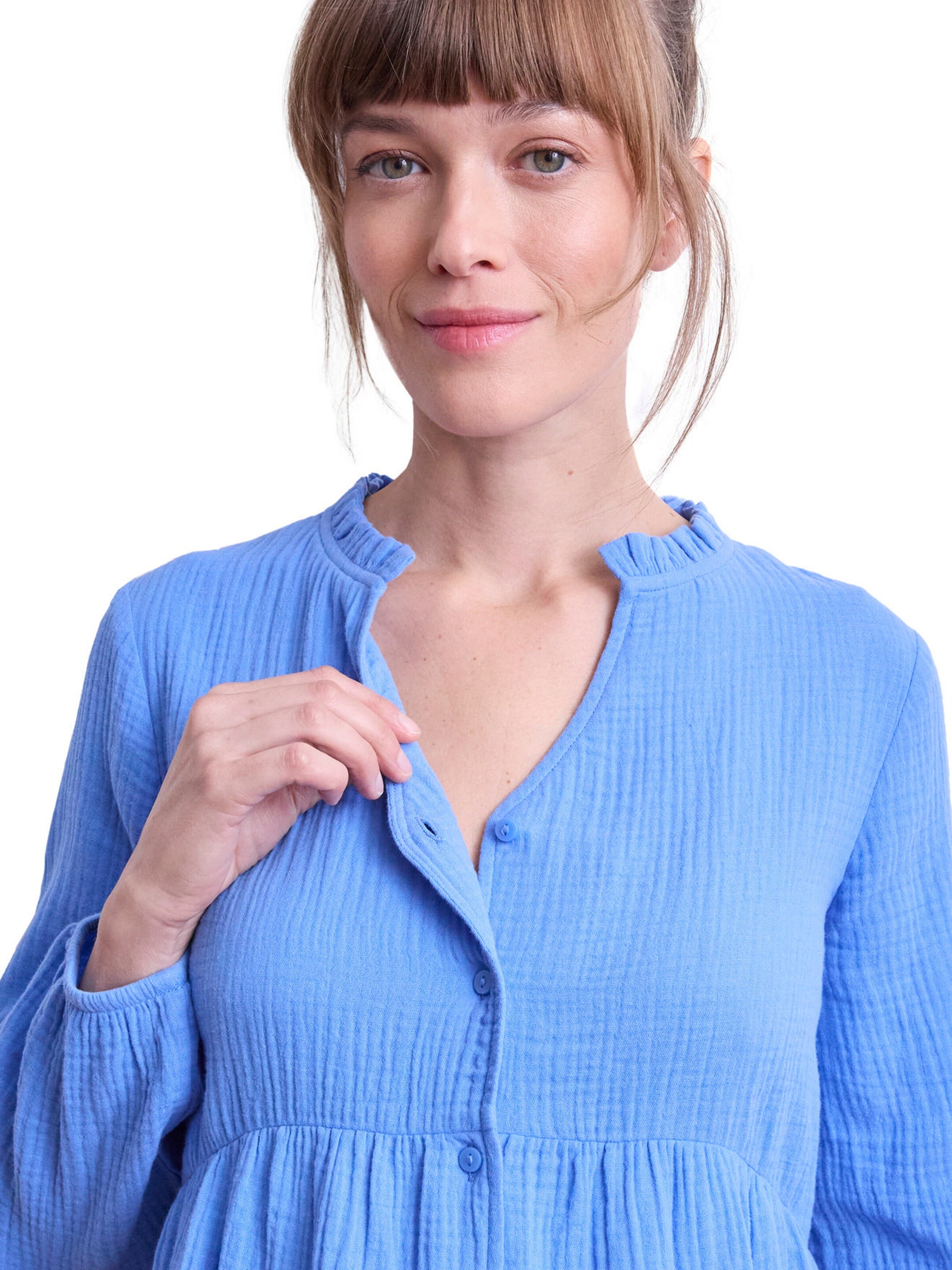 Vertbaudet Bluse für Schwangerschaft & Stillzeit blau