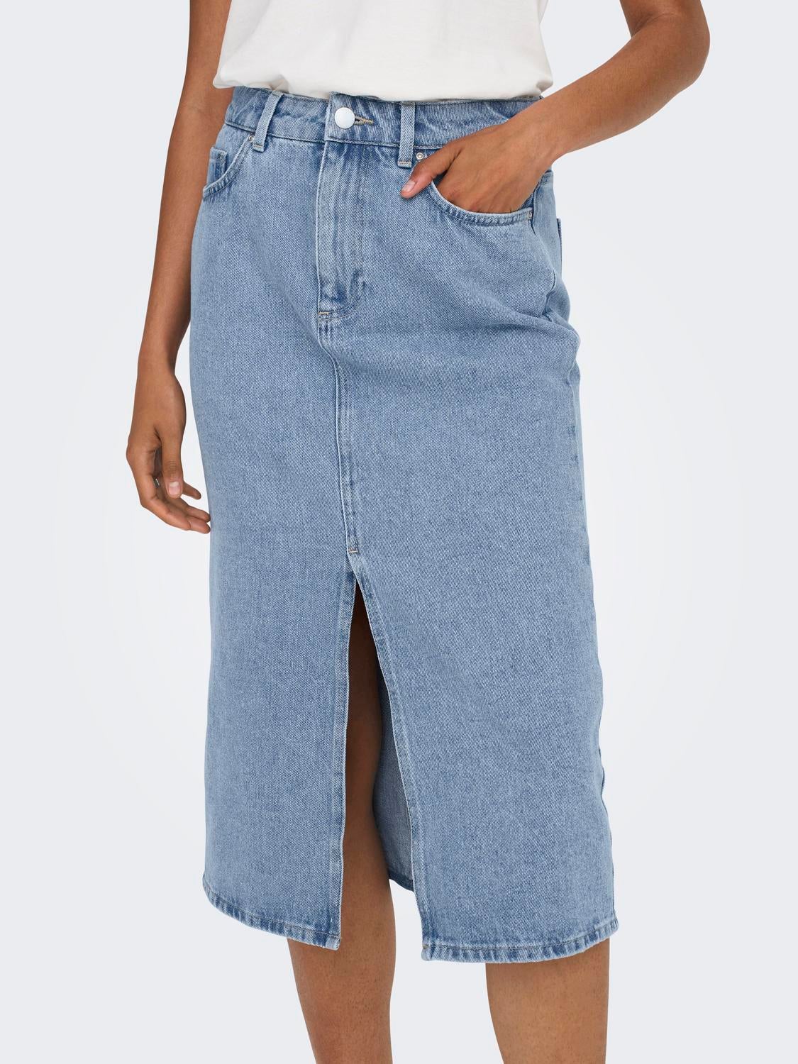 ONLBIANCA Jeansrock Light Blue Denim