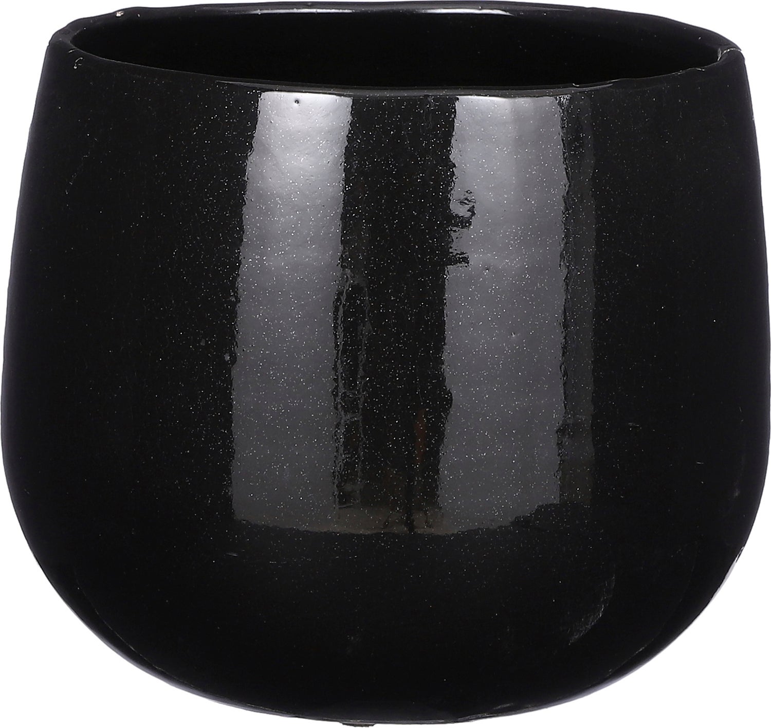 Mica Decorations bloempot Pablo zwart D 18 H 16 cm