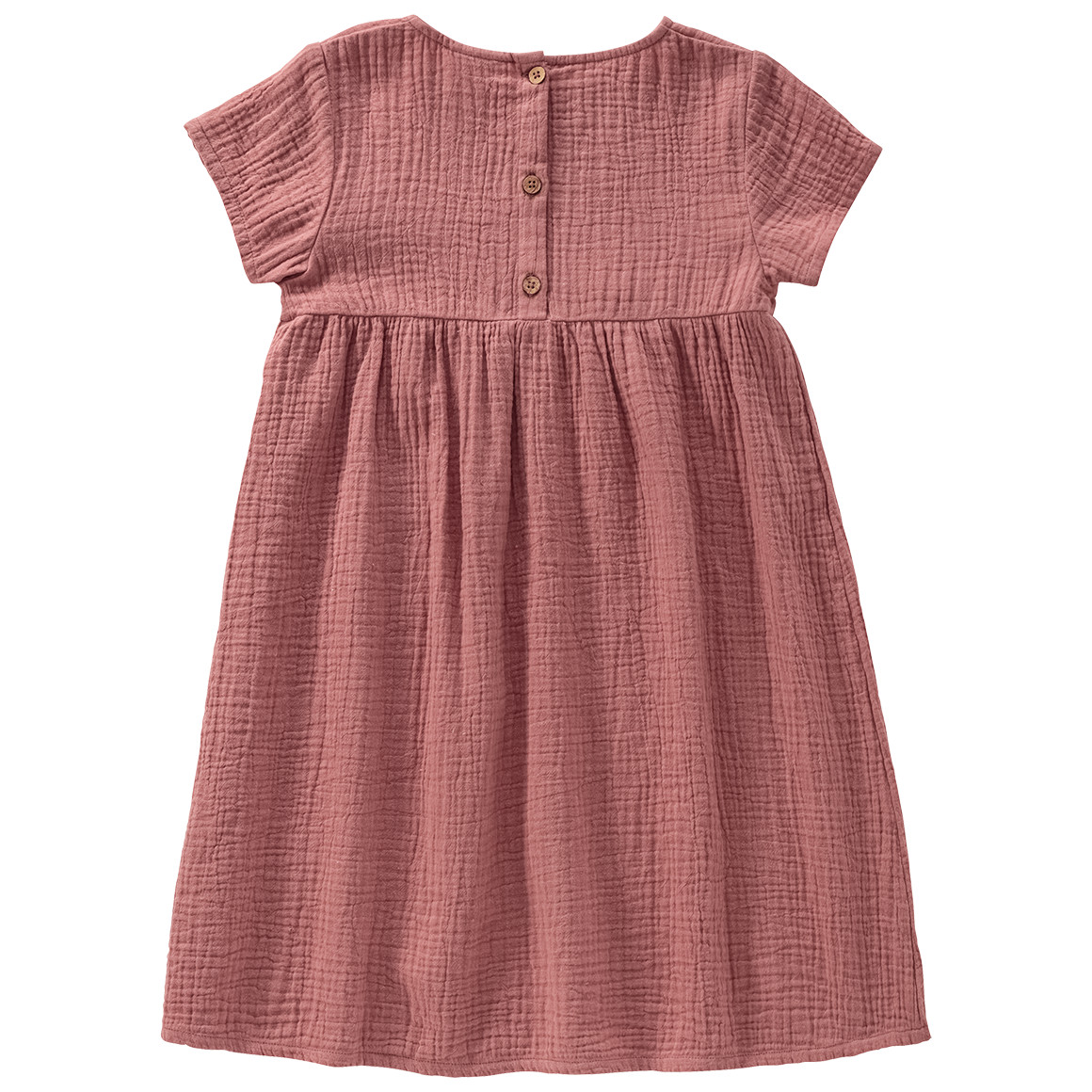 Topolino Pure Collection Mädchen Musselin-Kleid mit Teilungsnaht dunkelrosa