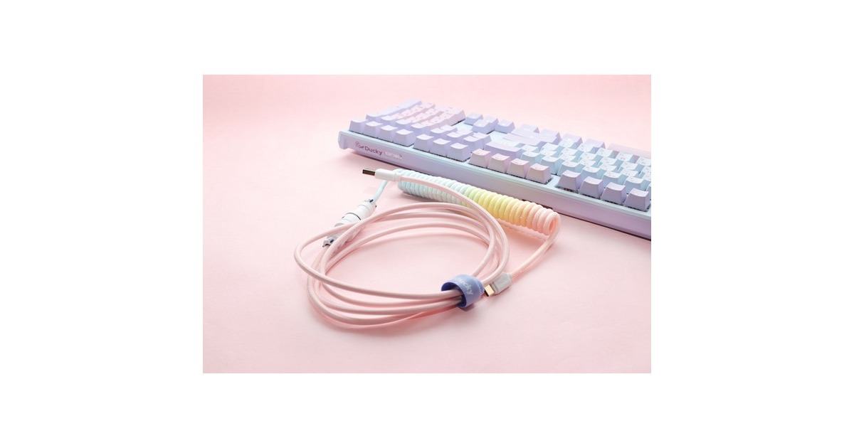 DuckyCoiled Cable V2 - Cotton Candy kabel