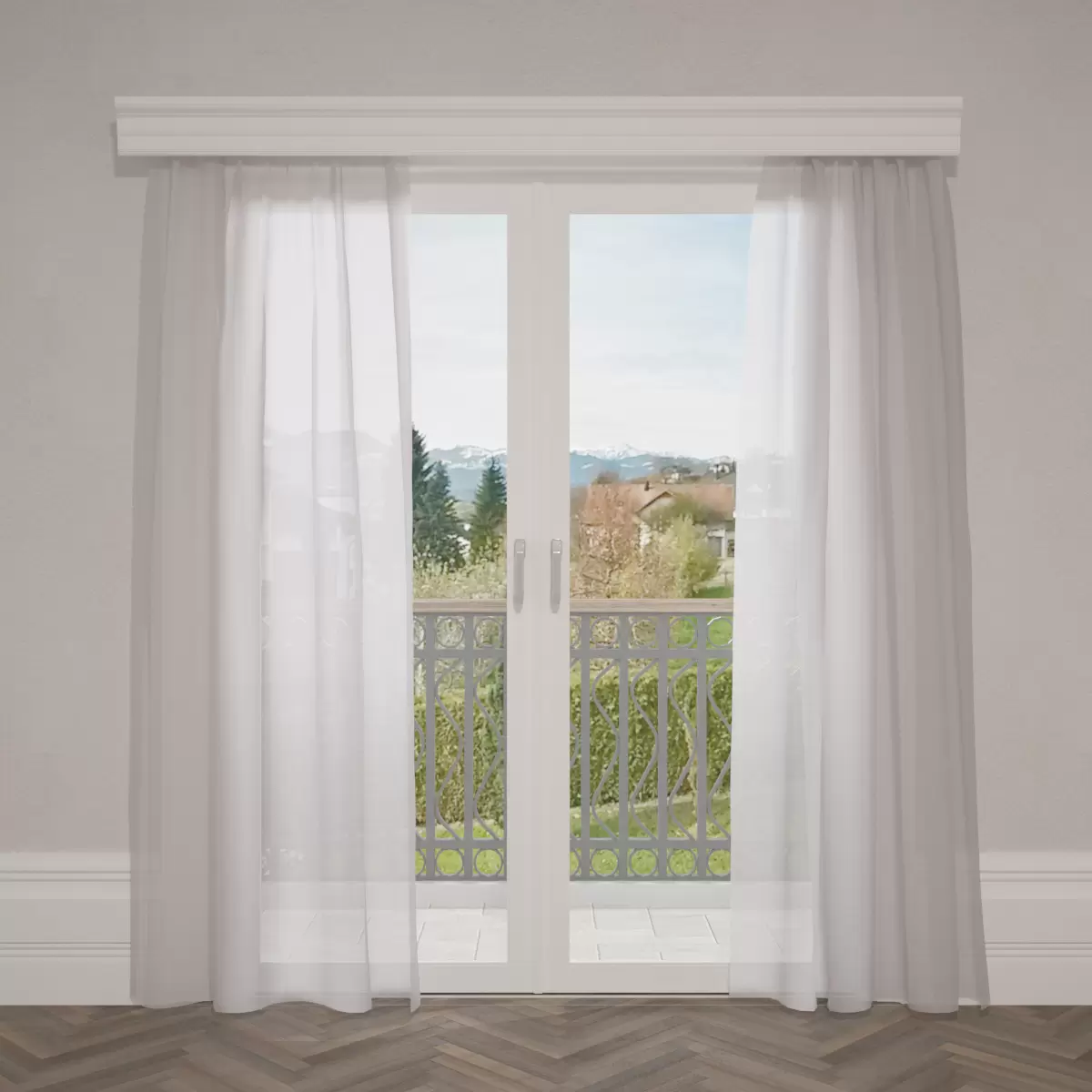 Tagvorhang Voile Lila