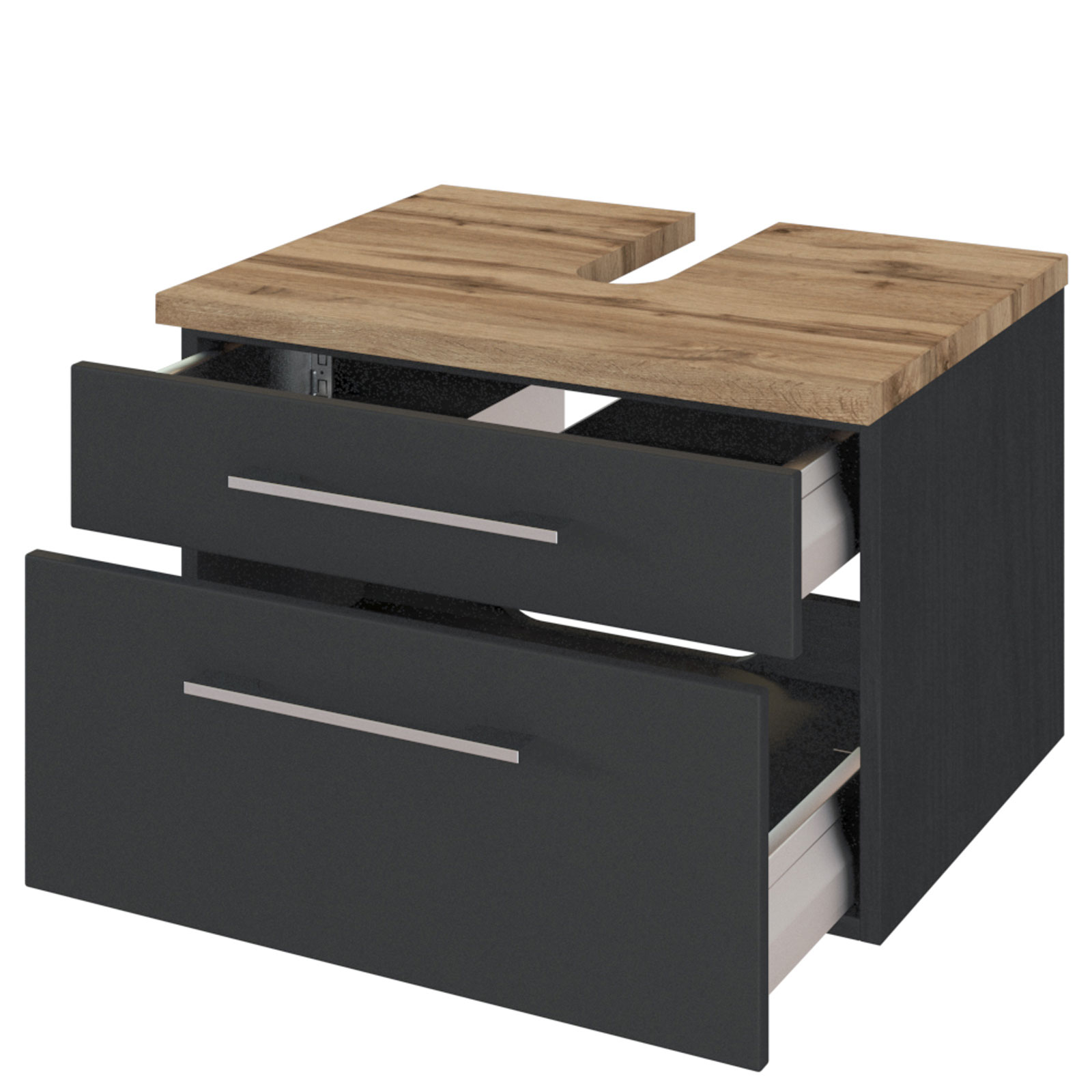 2-teiliges Badmöbel-SetDAVOS - grau - 60 cm