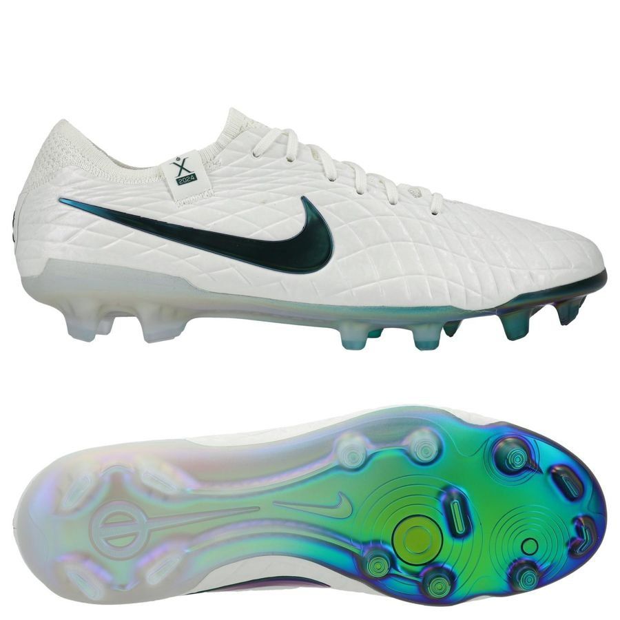 Nike Tiempo Legend 10 Elite FG Pearl - Blanc Cassé/Turquoise ÉDITION LIMITÉE